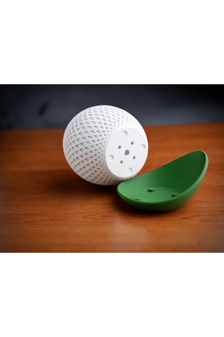 Buradabulabilirsin 3d Baskı Küre Saksı - Kafes Dokulu İki Parçalı Dekoratif Saksı - Beyaz-yeşil Bbz 72376955
