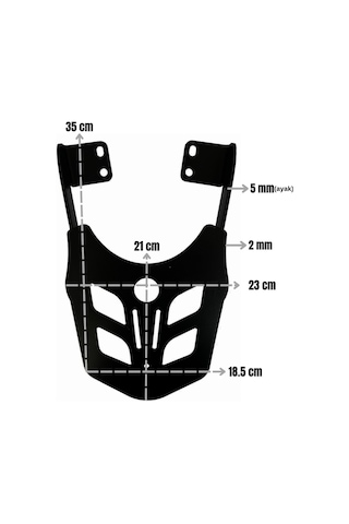 Bajaj Pulsar Ns Dominar Uyumlu Bagaj Arka Çanta Demiri Siyah