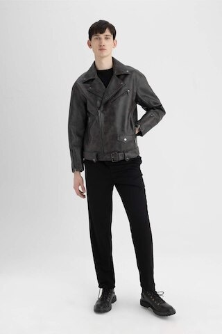 Defacto Slim Fit Polo Yaka Suni Deri Ceket Mont C5748AX24AUBN338 Kahverengi