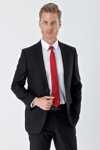 İmza Siyah Gabardin Mono Yaka 6 Drop Comfort Fit Rahat Kesim Basic Takım Elbise 1001245010 Siyah