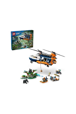 LEGO® City Orman Kaşifinin Helikopteri Kamp Yerinde 60437 - 8 Yaş & Üzeri Çocuklar için Yaratıcı Oyuncak Yapım Seti (881 Parça)