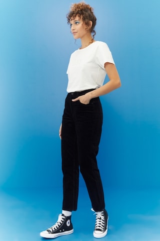 Lee Carol Cropped Straight Fit Yüksek Bel Esnek Jean Kot Pantolon L30UBF01 Siyah