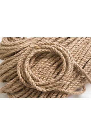 Jüt Halat Dekor İpi 5 Mm 10 Metre İp Halat İp Hasır İp Jüt Kendir İp