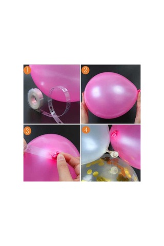 Siyah Turuncu Zincir Balon Seti Diğer