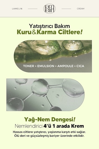 Lamelin Yatıştırıcı ve Onarıcı Centella Bakım Kremi Lamelin Cica 4 in 1 Cream 100 ML