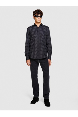 Sisley %100 Koton Slim Fit Geometrik Desenli Poplin Gömlek Erkek Renkli Gömlek - 323a58j2sq033