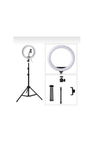 4dn Joytech Youtuber Led Tripod Işıklı Telefon Tutucu Makyaj Işığı Ring Light 10 Inç + 2.1 M Tripod