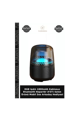 Rgb Işıklı 1800mah Kablosuz Bluetooth Hoparlör F37 Salon Ürünü Mobil Ses Arkadaş Hediyesi