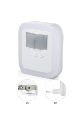 Jms Parlaklık Aydınlatma Süresi Ayarlanabilir Led Plug-in Hareket Sensörlü Gece Lambası Seçenekler Us Plug Çok Renkli
