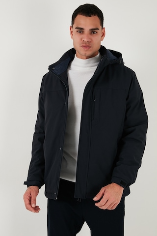 Buratti Regular Fit Çıkarılabilir Kapüşonlu Astarlı Erkek Mont 497Hector Lacivert