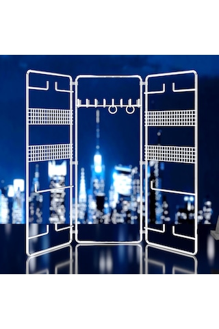 TEKNOTEL TAKI AKSESUAR STANDI DEKORATİF ORGANİZER KROM EG210