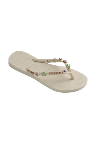 Havaianas Slim Stylish Beige Kadın Gold Terlik Gold Altın