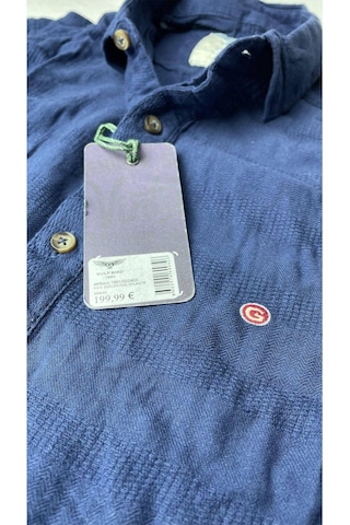 Slim Fit Italyan Kesim Gerçek Keten Gömlek-- Mavisax-- Mavi