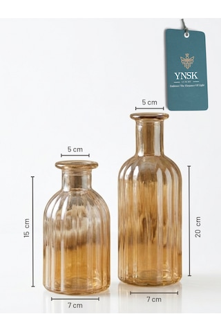 2 Li Cam Vazo Seti Minimalist Dekoratif Modern Nordic Çiçeklik Masa Üstü Vazo Bal