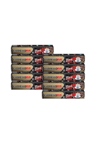 Espressomm Nespresso Uyumlu Black Kapsül Kahve 100 Adet