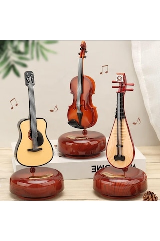 Mr Keman Müzik Kutusu Klasik Kurmalı Dönen Müzik Kutusu Masaüstü Dekorasyonu İçin Doğum Günü Düğün Hediyesi Diğer