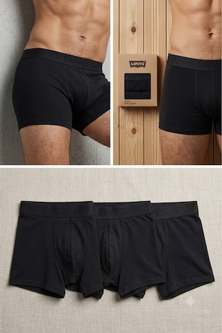 Levi's 3'lü Erkek Siyah Boxer Koyu Siyah