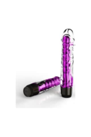 Pembe Tilki Modern Şeffaf Vibratör Mor 17.5 Cm