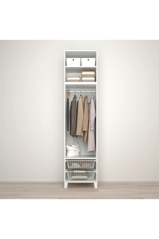 Ikea Beyaz Şık Kapaklı Gardırop 60x57x251 Cm