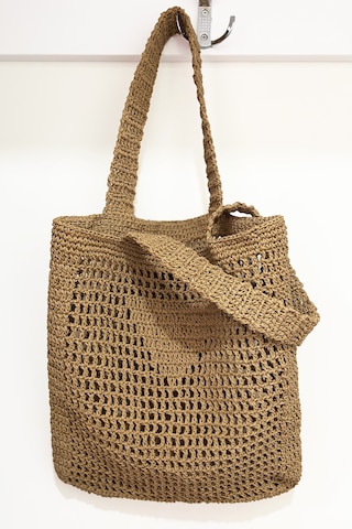 Doğal Hasır Plaj Çantası Bohem Tarz, Yazlık El Yapımı Model Hasır