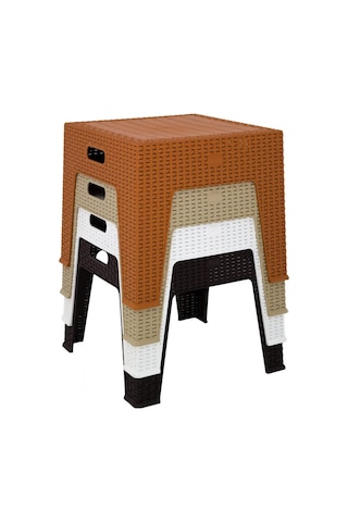 Depootoptan Mandella Elit Rattan Sehpa Beyaz