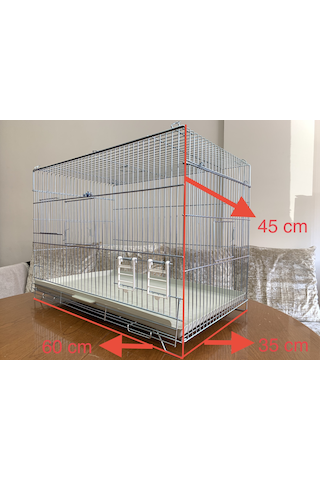 Sultan Papağanı Üretim Kafesi Kalın Telli Çekmeceli