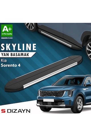 S-dizayn Kia Sorento 4 Skyline Krom Yan Basamak 183 Cm 2022 Üzeri A+ Kalite