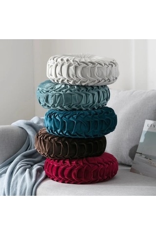 Zyzqstore Kadife Yumuşak Atmak Yastık, Dekoratif Katı Yuvarlak Oturma, Çok Renkli, Bebeğe, Çocuğa, Yetişkine Uygun Çok Renkli