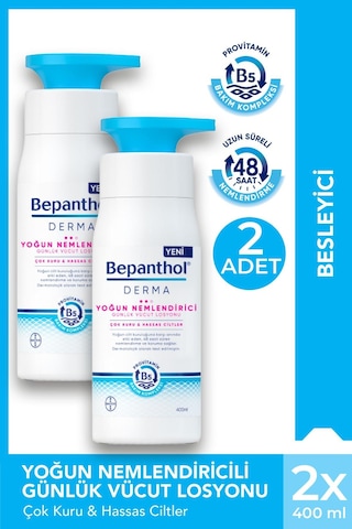 Bepanthol Derma Yoğun Nemlendirici Günlük Vücut Losyonu 400 Ml 2 Adet