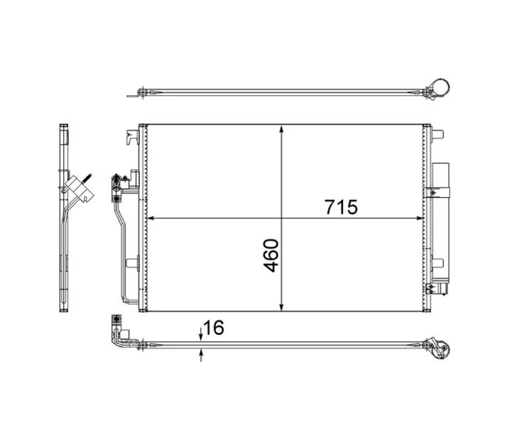 Klıma Radyatoru Mercedes Sprınter B906 B907 B910 . Vw Crafter 1930-1935-50 A9065000454 2e0820413