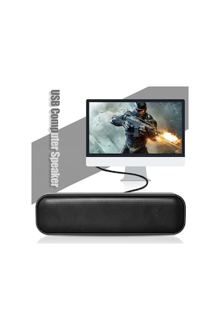 Kangvka Hk-5008 Usb Hoparlör, 2x3w Subwoofer İle Bilgisayar/laptop İçin, Plug & Play, Siyah, 5v Usb Beslemeli