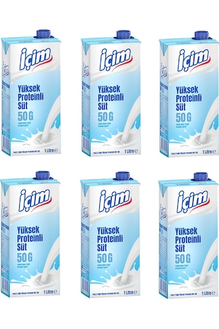 İçim 0,5 Yağlı Yüksek Proteinli Süt 1 Lt X 6 Adet