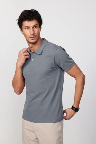 Tudors Erkek Slim Fit Dar Kesim %100 Pamuk Füme Polo Yaka Tişört-32789 Füme1 Füme