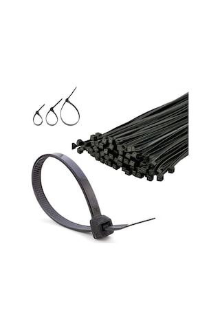 3.6 300Mm - Siyah - 30Cm Kablo Bağı Cırt  Kelepçe