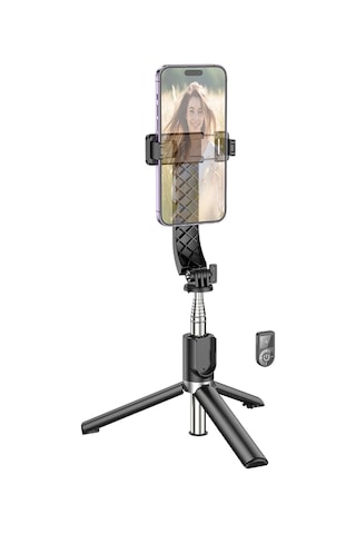 Hoco. K20 Bt 4.2 1m Broadcast Holder Selfie Çubuğu - Siyah