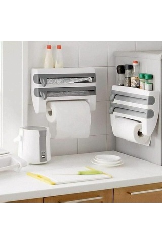 Novahub Alüminyum Folyo Ve Streç Sarma Dispenseri, Mutfak Banyo İçin, Keskin Bıçaklı, Duvara Montajlı, Pratik Tutucu Diğer