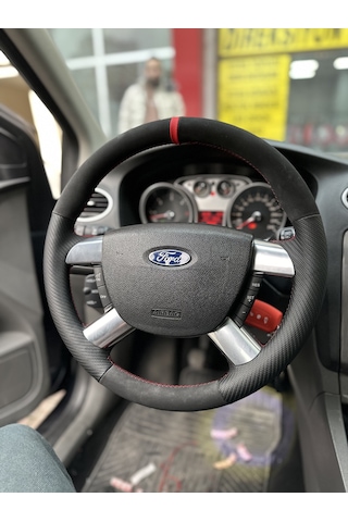 Ford Focus 2.5 Araca Özel Direksiyon Kılıfı Deri Sökülüp Yapılma