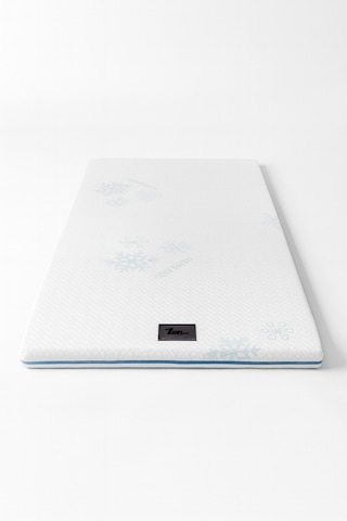 Visco Süngerli Ice Sleep Yıkanabilir Kılıflı Tek Kişilik Visco Yatak Pedi & Şiltesi Topper 5 Cm BEYAZ