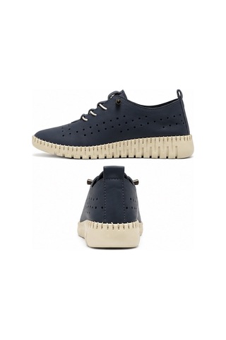 N Napa Shoe Np.4001.mavi Deri Sneaker Napa Shoe Kadın Hakiki Deri Comfort Günlük Ayakkabı Mavi