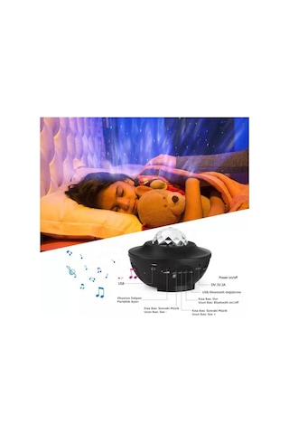 Zenon Smart Starry Light-Blth+Müzik+7 Farklı Ambians Projektör