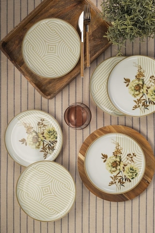 Kütahya Porselen Moderna 6 Kişilik 19 Cm Pasta Takımı Nostalji