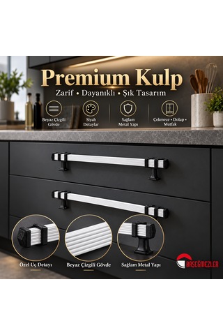 Haskan Kemer Kulp Siyah/beyaz 160 Mm Siyah - Beyaz