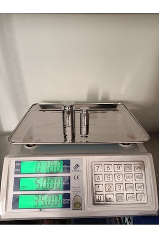 60 Kg Terazi-pilli Ve Şarjlı-fiyat Hesaplama Ve Sayım-metal Panel