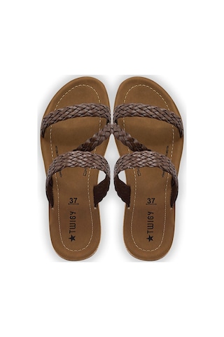 Twigy Hope Kadın Terlik Kahverengi 36/40 WSS0645 Kahverengi