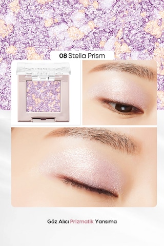 Topaklanmayan, El Yapımı Glitter Far Modern Shadow Glitter Prism No.8 Stella Prism 8