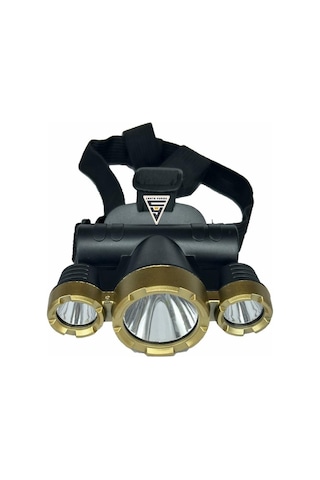 Şarj Edilebilir 3'lü Kafa Feneri Siyah