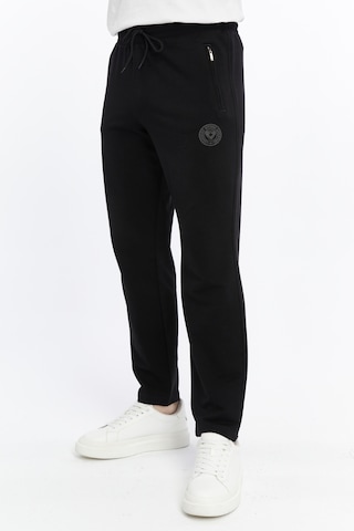 Axxel Erkek Siyah Fermuar Cepli Düz Paça Eşofman Alt-p601 Siyah