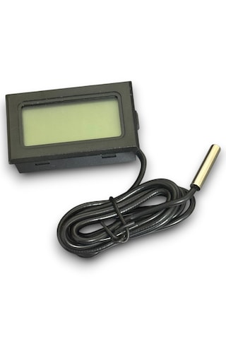 Mini Dijital Termometre Sıcaklık Ölçer - Siyah Pil Dahil