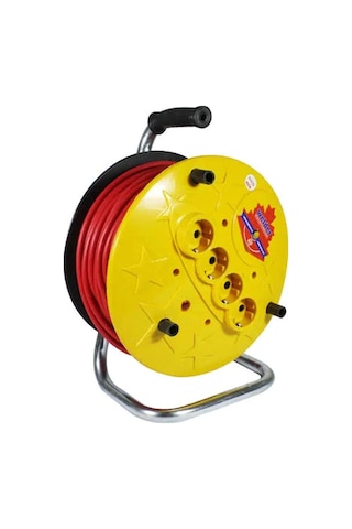 Welder 4lü Elektrik Seyyar Makaralı Uzatma Kablo 3x1.5mm 50m