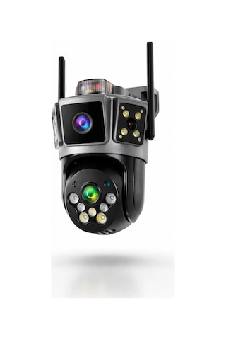 Onqam On7 O-kam Pro App 3+3mp Çift Kamera Sirenli Ptz Kablosuz Wifi Ip Sesli Kamera